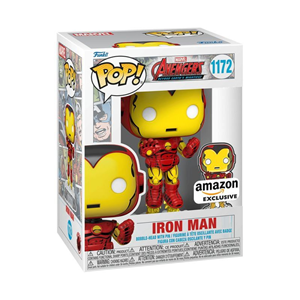 اکشن فیگور اسپشیال 9 سانتی فانکو پاپ مرد آهنی همراه با پین فلزی مدل Funko POP - Marvel - Avengers Beyond Earth's Mightiest - Iron Man - Bobble Head with Pin - Exclusive _اسباب بازی